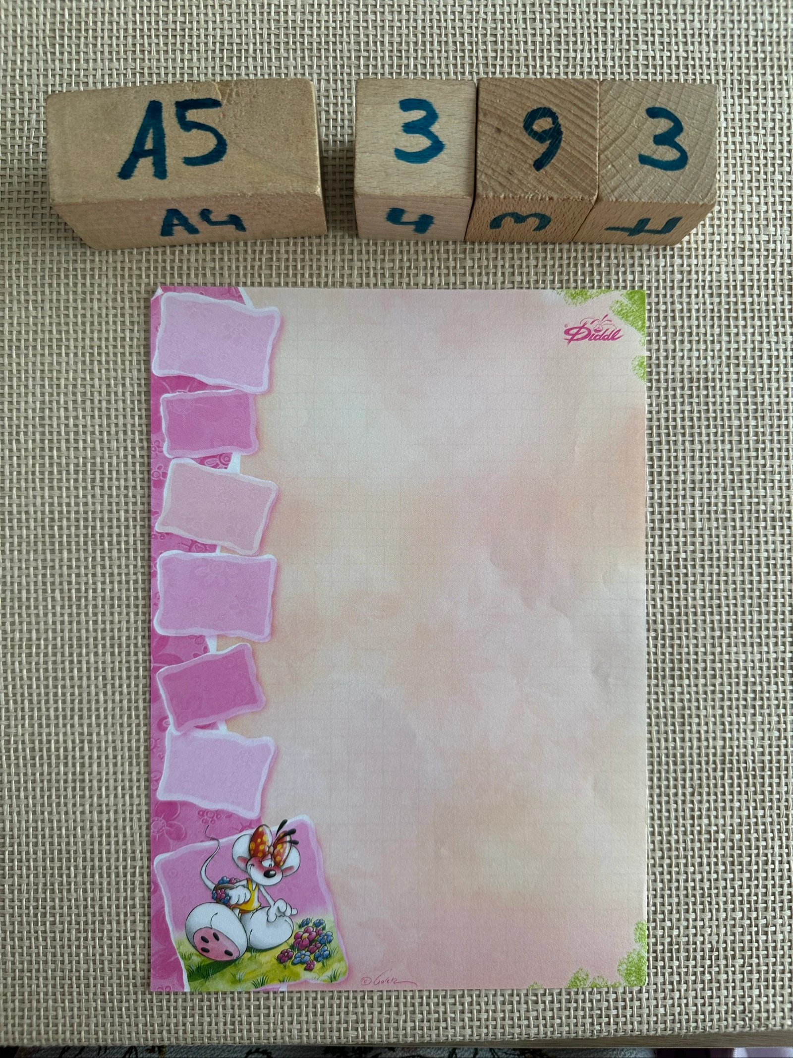 Diddl gekleurd briefpapier A5 nr.393